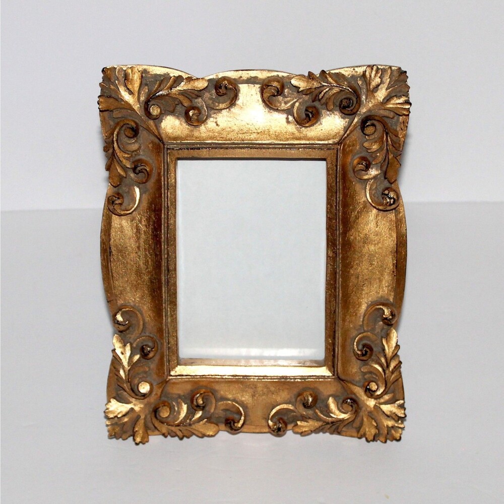 Photo Frame Baroque Gold Ornate leaf scroll table top 5 x 3.5